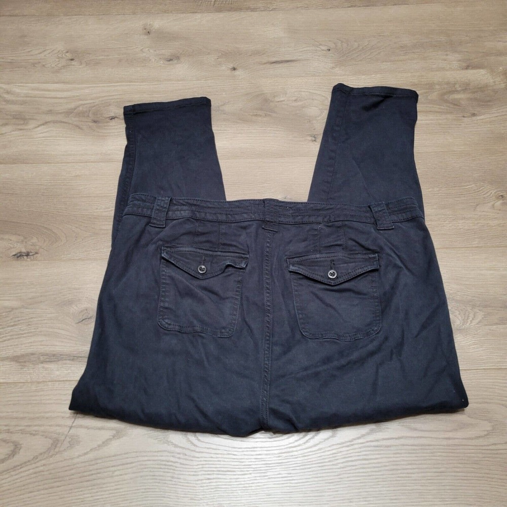 Torrid Pants Womens 16 Black Stretch Flat Front Casual Flap Pockets Utility